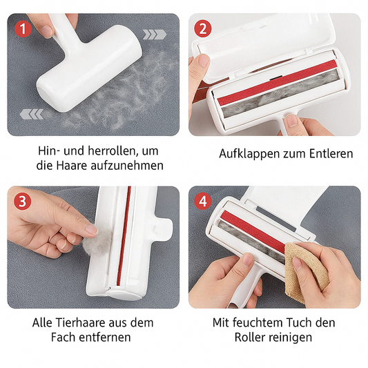 🧼 Fellroller Deluxe – Haarentferner für Sofa, Kleidung & Autositze