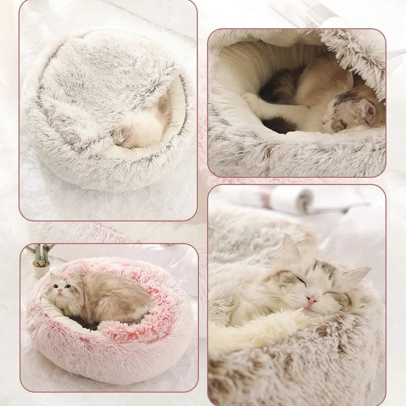 🛏️ Plüsch-Haustierbett mit erhöhtem Rand – Wärme, Sicherheit & Geborgenheit für kleine Hunde & Katzen